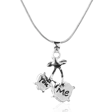 Load image into Gallery viewer, You And Me Heart Engraved Necklace