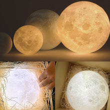 Load image into Gallery viewer, Rechargeable 3D Moon Lamp