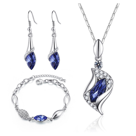 Blue Ice Angel Jewelry Set