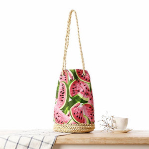 Fashion Watermelon Weaving Shoulder Bag