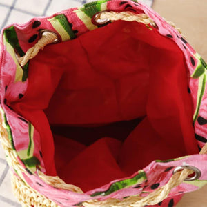 Fashion Watermelon Weaving Shoulder Bag