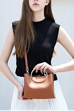 Load image into Gallery viewer, Fashion Plain Mental Round Handle One Shoulder Hand Bag