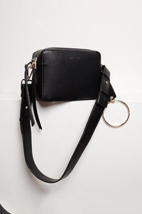 Fashion Plain Double Zip Square Crossbody Bag