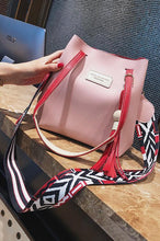Load image into Gallery viewer, Fashion Simple Color Block Fringe One Shoulder Hand Bag