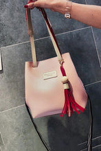Load image into Gallery viewer, Fashion Simple Color Block Fringe One Shoulder Hand Bag