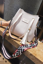 Load image into Gallery viewer, Fashion Simple Color Block Fringe One Shoulder Hand Bag
