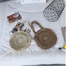 Load image into Gallery viewer, Fashion Casual Vacation Knitting Round Shape Hand Bag