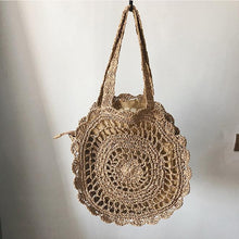 Load image into Gallery viewer, Fashion Casual Vacation Knitting Round Shape Hand Bag