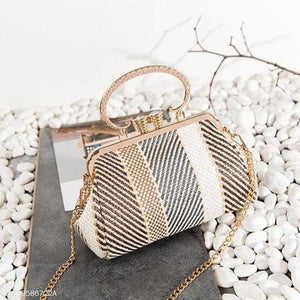 Fashion Elegant Strip Shell Shape Chain One Shoulder Hand Bag