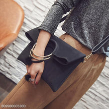 Load image into Gallery viewer, Fashion Casual Plain Mental Round Handle One Shoulder Rectangle Bag