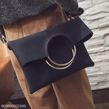 Load image into Gallery viewer, Fashion Casual Plain Mental Round Handle One Shoulder Rectangle Bag