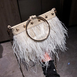 Casual Fashion Elegant Fringe Rectangle One Shoulder Hand Bag