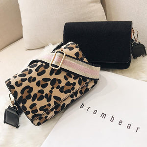 Elegant Casual Stylish Rectangle Leopard Print One Shoulder Small Bag