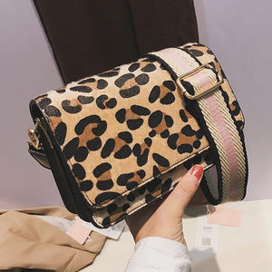 Elegant Casual Stylish Rectangle Leopard Print One Shoulder Small Bag