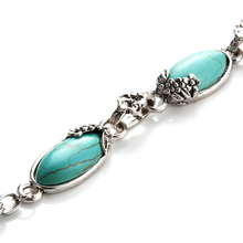 Load image into Gallery viewer, Antique Silver Tibet Turquoise Necklace