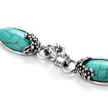 Load image into Gallery viewer, Antique Silver Tibet Turquoise Necklace