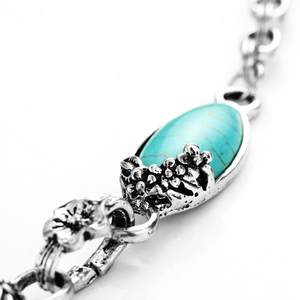 Antique Silver Tibet Turquoise Necklace