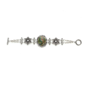 Green Mosaic Natural Stone Bracelet