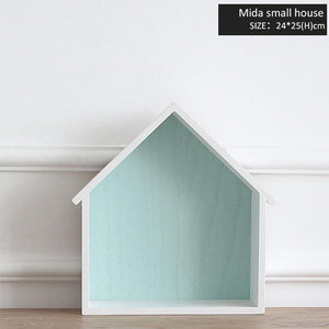 Mint Green House Shape Storage Board