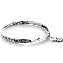 Load image into Gallery viewer, Mother Love Engraved Angel Charm Bangle