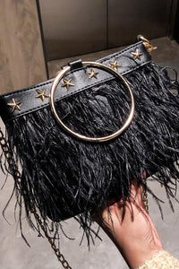 Casual Fashion Elegant Fringe Rectangle One Shoulder Hand Bag