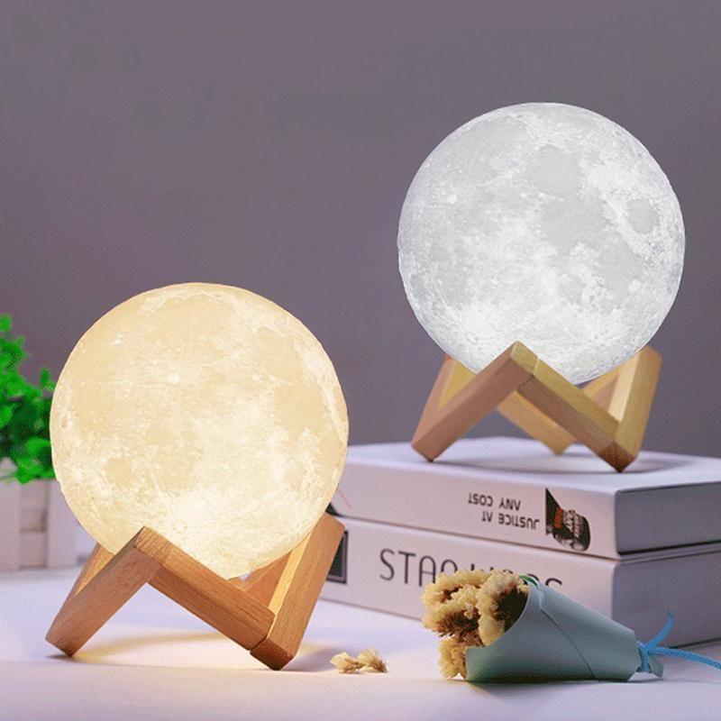 Rechargeable 3D Moon Lamp