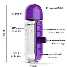 Load image into Gallery viewer, Water Bottle Daily Pill Box