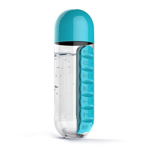 Water Bottle Daily Pill Box