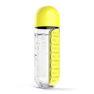 Water Bottle Daily Pill Box