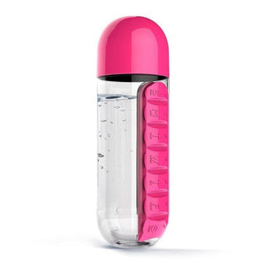 Water Bottle Daily Pill Box