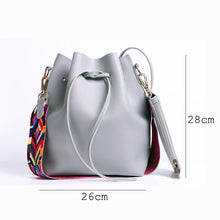 Load image into Gallery viewer, Women bag with Colorful Strap Bucket