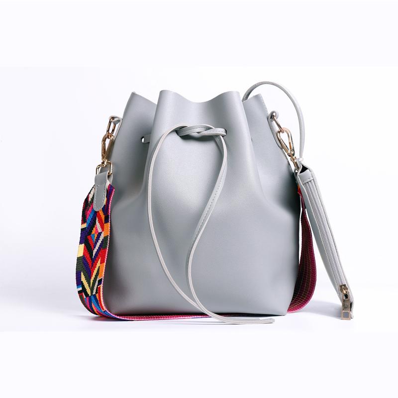 Women bag with Colorful Strap Bucket