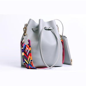 Women bag with Colorful Strap Bucket