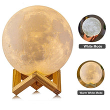 Load image into Gallery viewer, Rechargeable 3D Moon Lamp