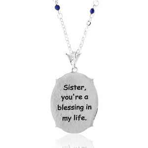 Sister Blessing Cameo Necklace