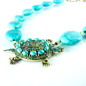 Turtle Rhinestone Necklace