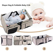 Load image into Gallery viewer, 3 in 1 Diaper Bag &amp;  Foldable Baby Crib