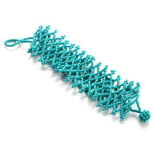 Load image into Gallery viewer, Crochet Turquoise Pebble Bracelet